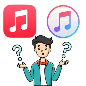 مقایسه اکانت اپل موزیک و آیتونز